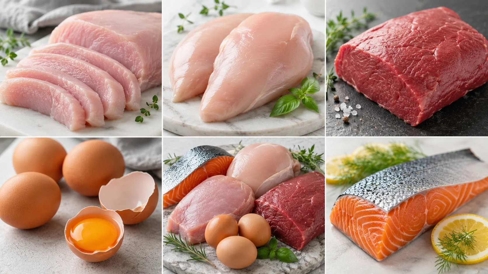 Sources de protéines maigres — repas sain